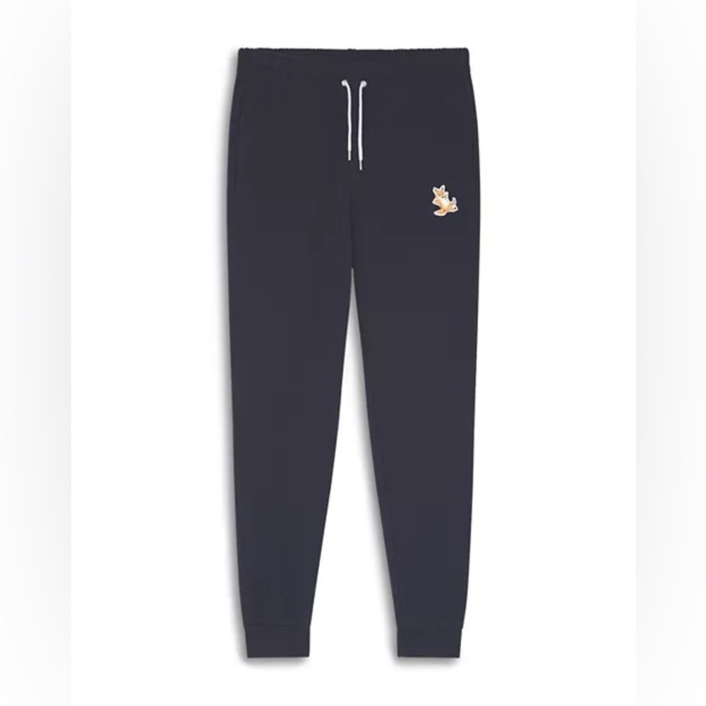Maison Kitsuné Chillax Fox Dark Blue tapered track pants Size Small